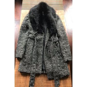 GUESS Jacket with Faux Fur Collar
